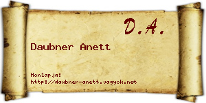 Daubner Anett névjegykártya